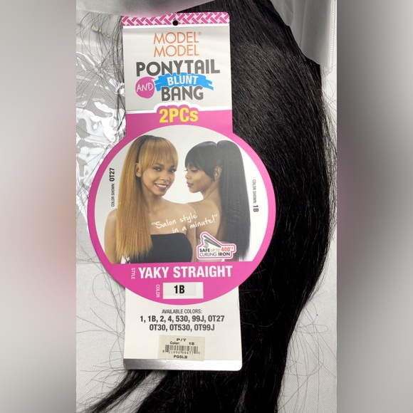 Ponytail Yaky Straight 1B Black Color Lace WIG Jayla - Picture 1 of 9